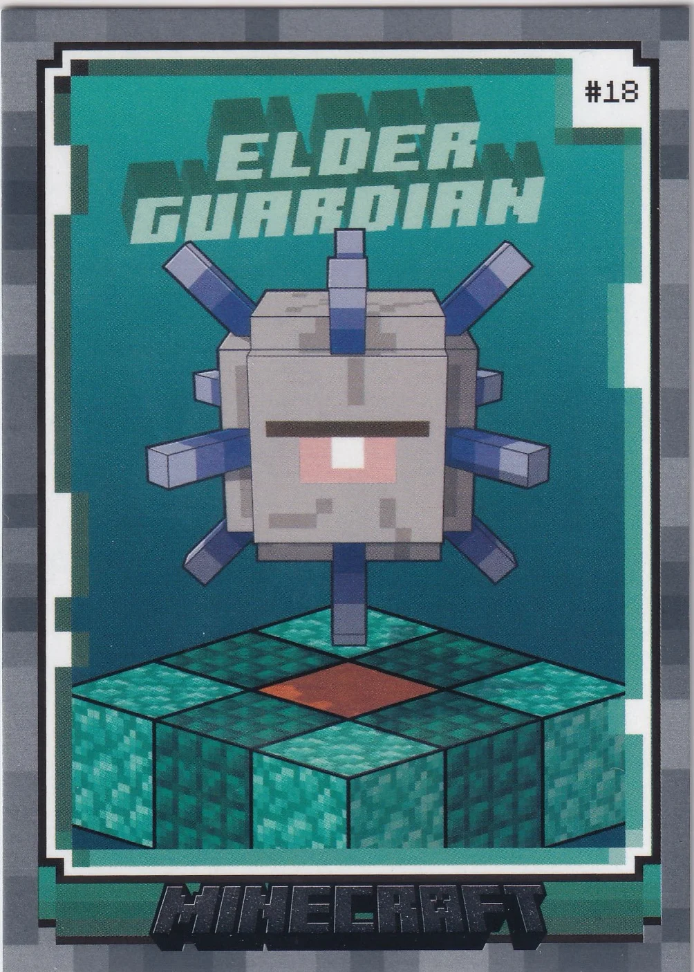 Elder Guardian 2024 Minecraft #18 Character trading card - Front