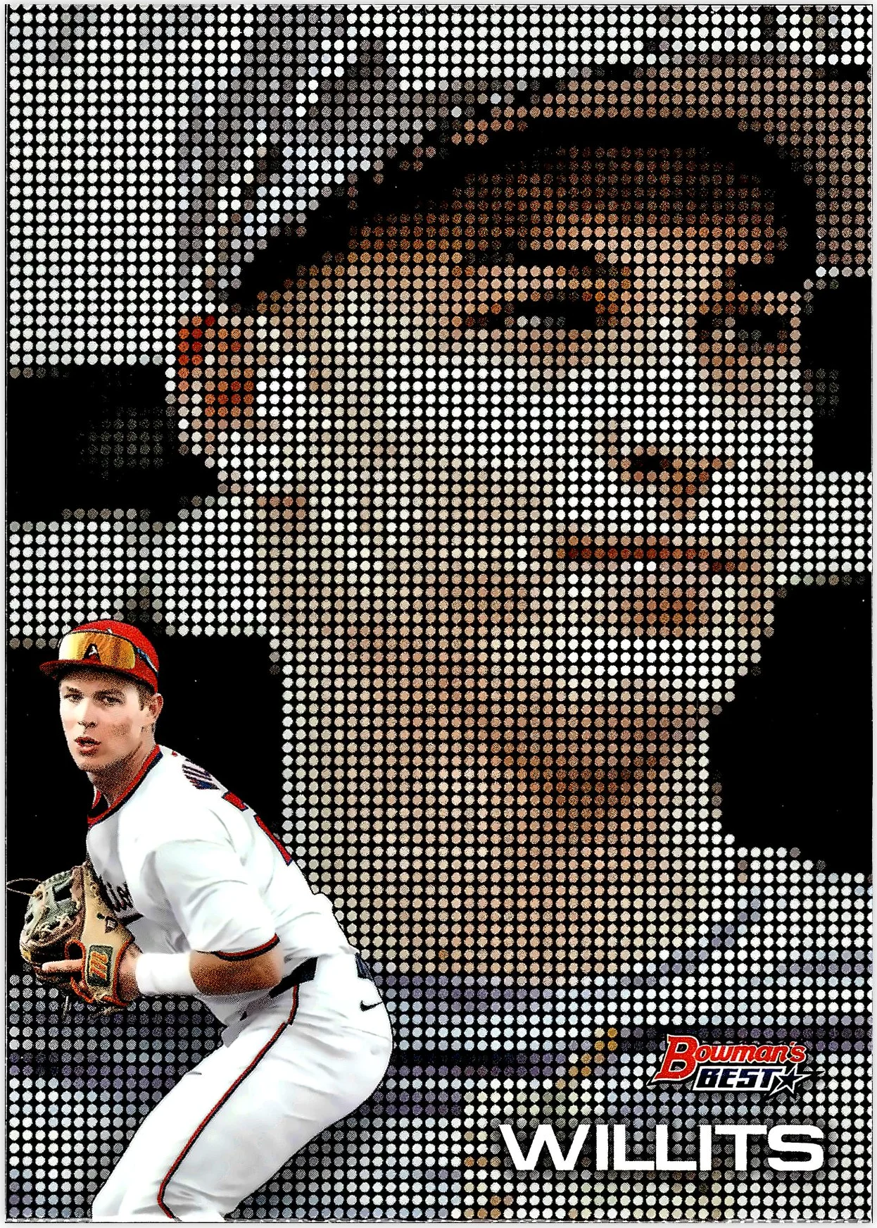 Eli Willits 2025 Bowman's Best #P-21 Pixel Portraits baseball card - Front