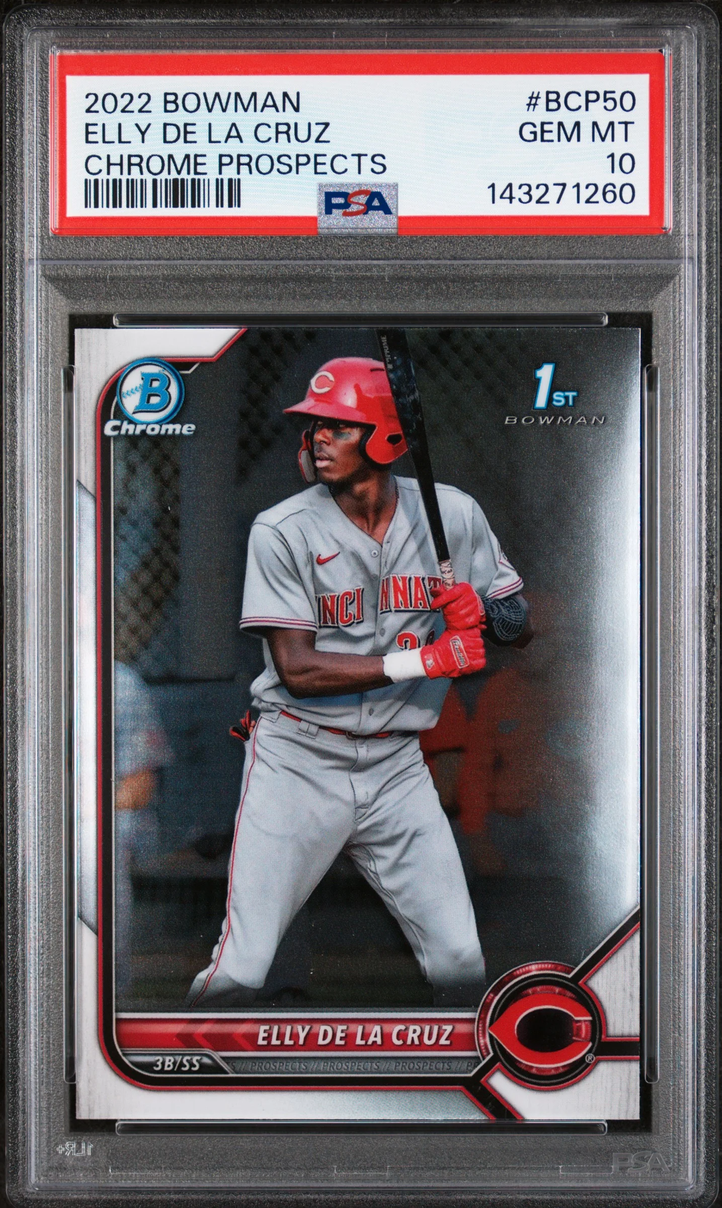 Elly De La Cruz 2022 Bowman Chrome Prospects #BCP50 Chrome Prospects baseball card - Front