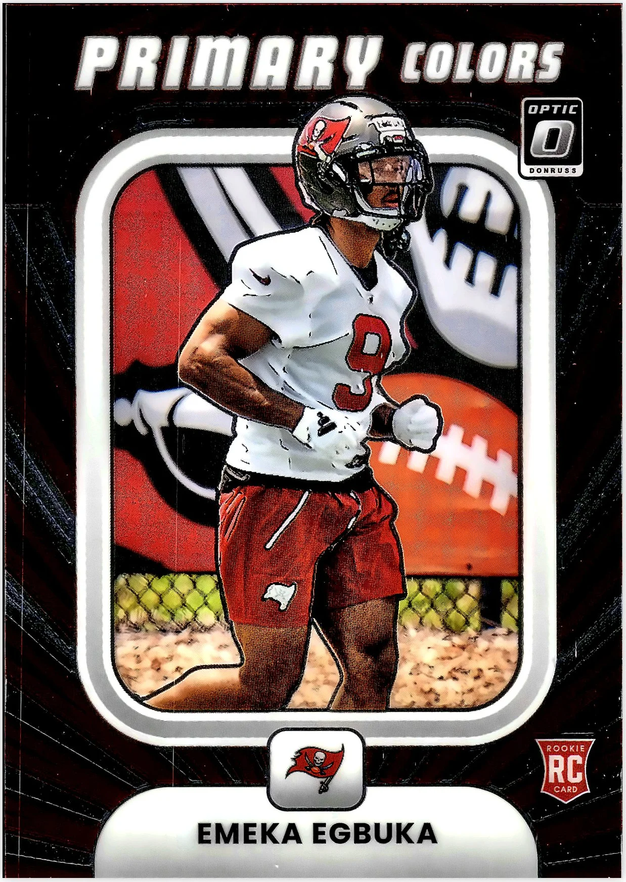 Emeka Egbuka 2025 Donruss Optic #5 Rookie Primary Colors football card - Front