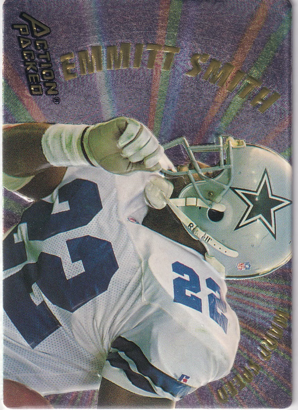 Emmitt Smith 1994 Action Packed #WS1 Warp Speed football card - Front