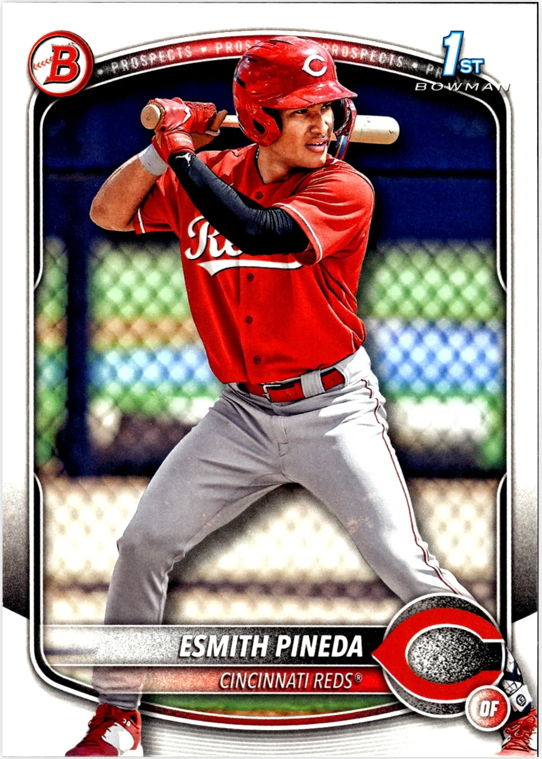 Esmith Pineda 2025 Bowman #BP-37 Prospects Sky Blue baseball card - Front