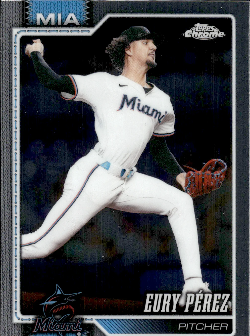 Eury Perez #38 2026 Topps Chrome Baseball baseball card - Front