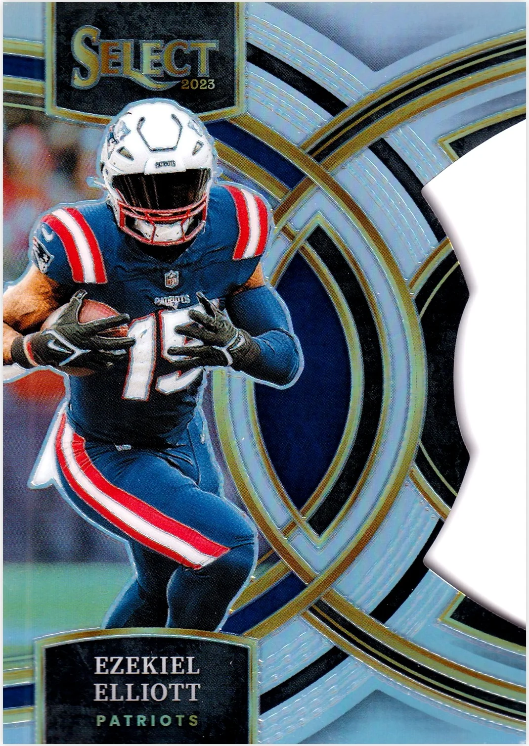 Ezekiel Elliott 2023 Panini Select #185 Silver Prizms Die Cuts football card - Front