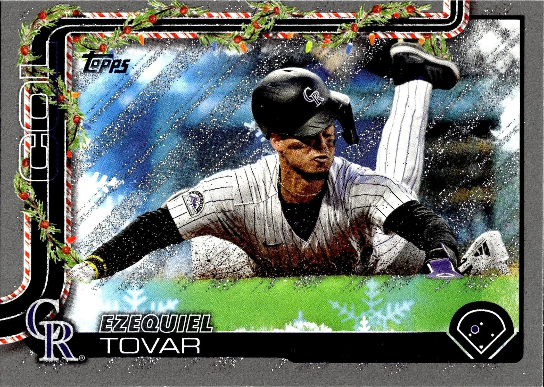 Ezequiel Tovar 2025 Topps Holiday #H145 Silver Glitter Holiday baseball card - Front