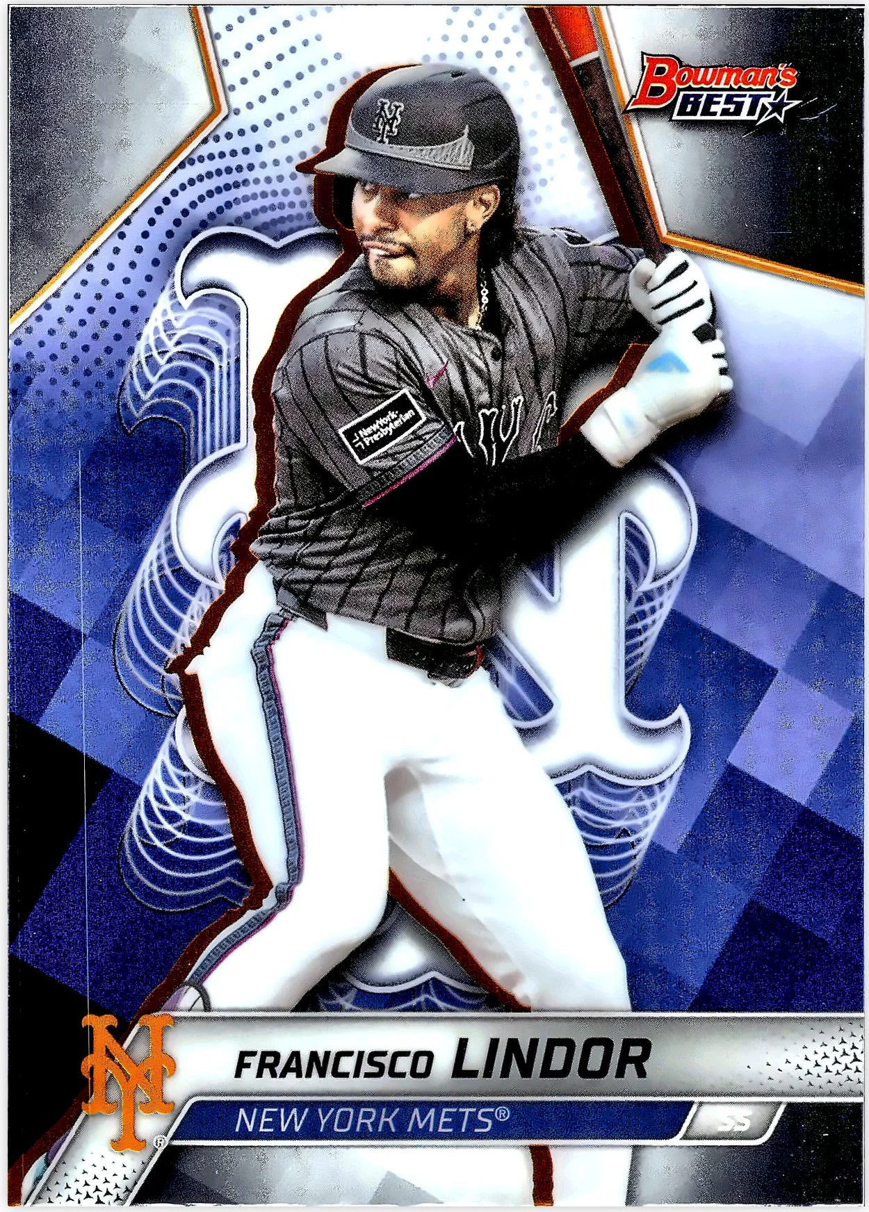 Francisco Lindor 2025 Bowman's Best #58 baseball card - Front