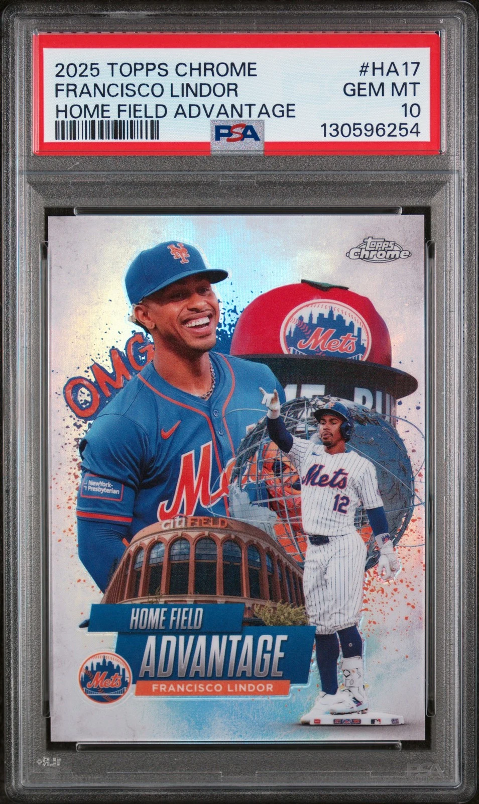Francisco Lindor #HA-17 2025 Topps Chrome Baseball Home Field Advantage front