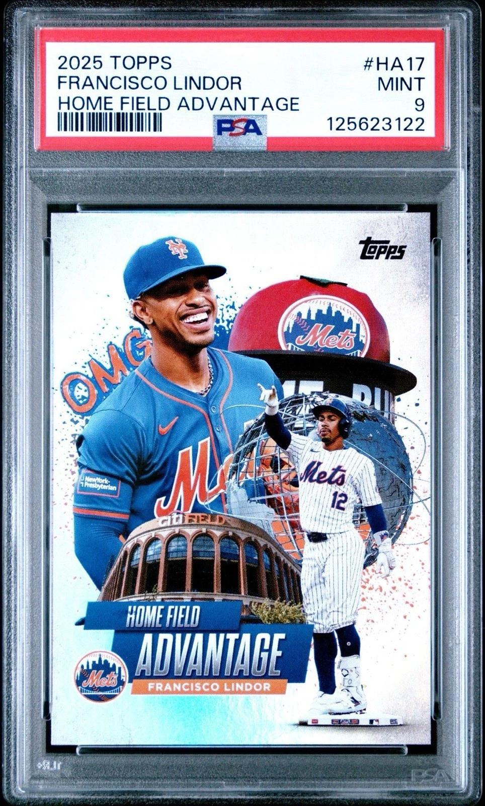Francisco Lindor #HA-17 2025 Topps Series 1 Baseball - Celebration Series Home Field Advantage front