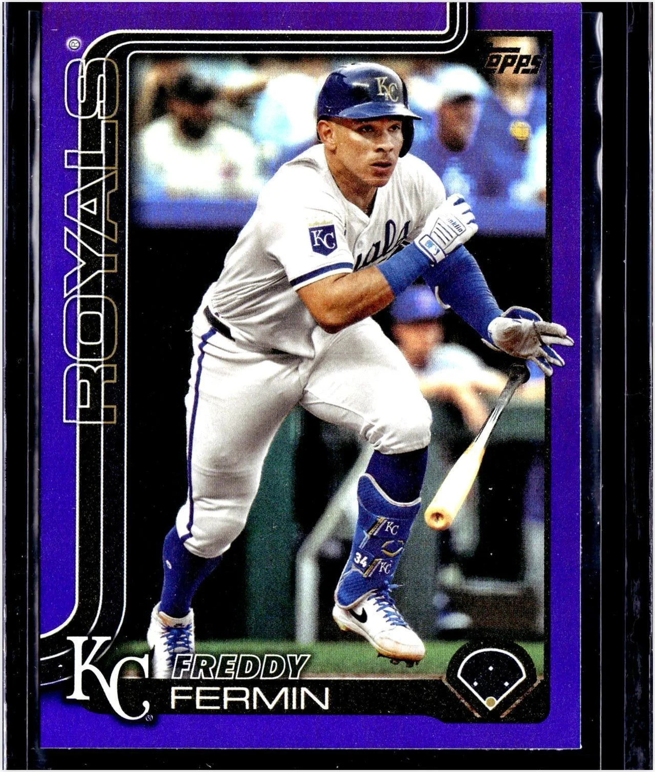 Freddy Fermin 2025 Topps #346 Purple Holo Foil baseball card - Front