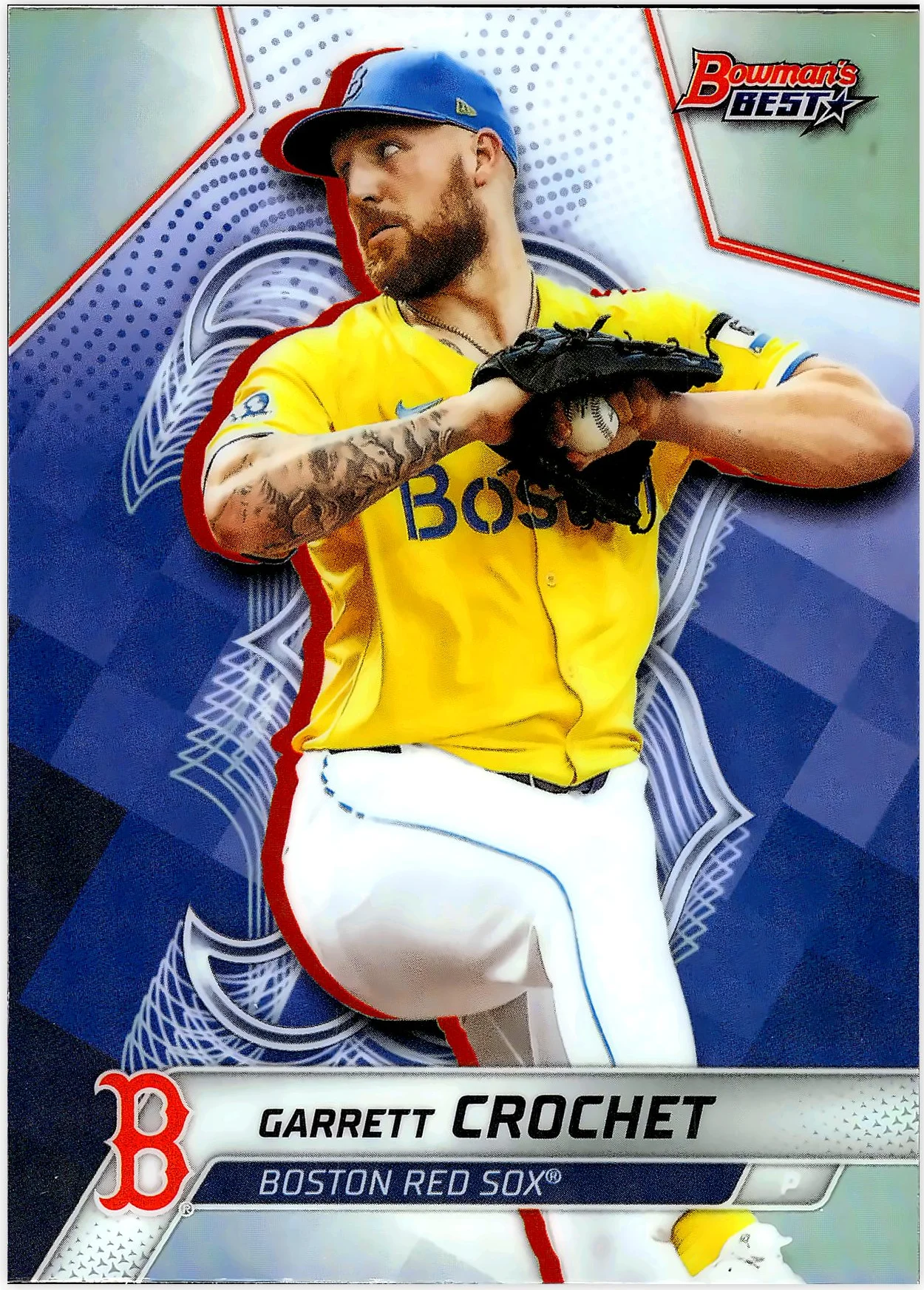 Garrett Crochet 2025 Bowman's Best #3 Refractors baseball card - Front