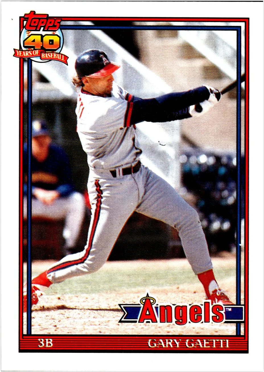 Gary Gaetti 1991 Topps Traded #44T baseball card - Front