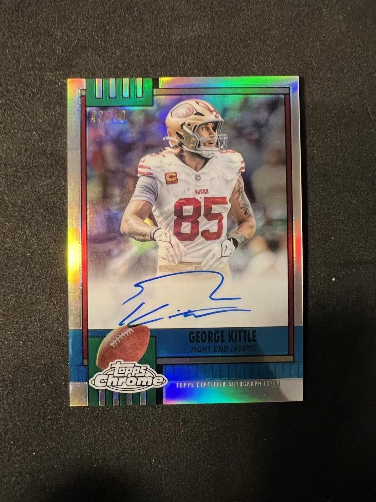George Kittle 2025 Topps Chrome Football card