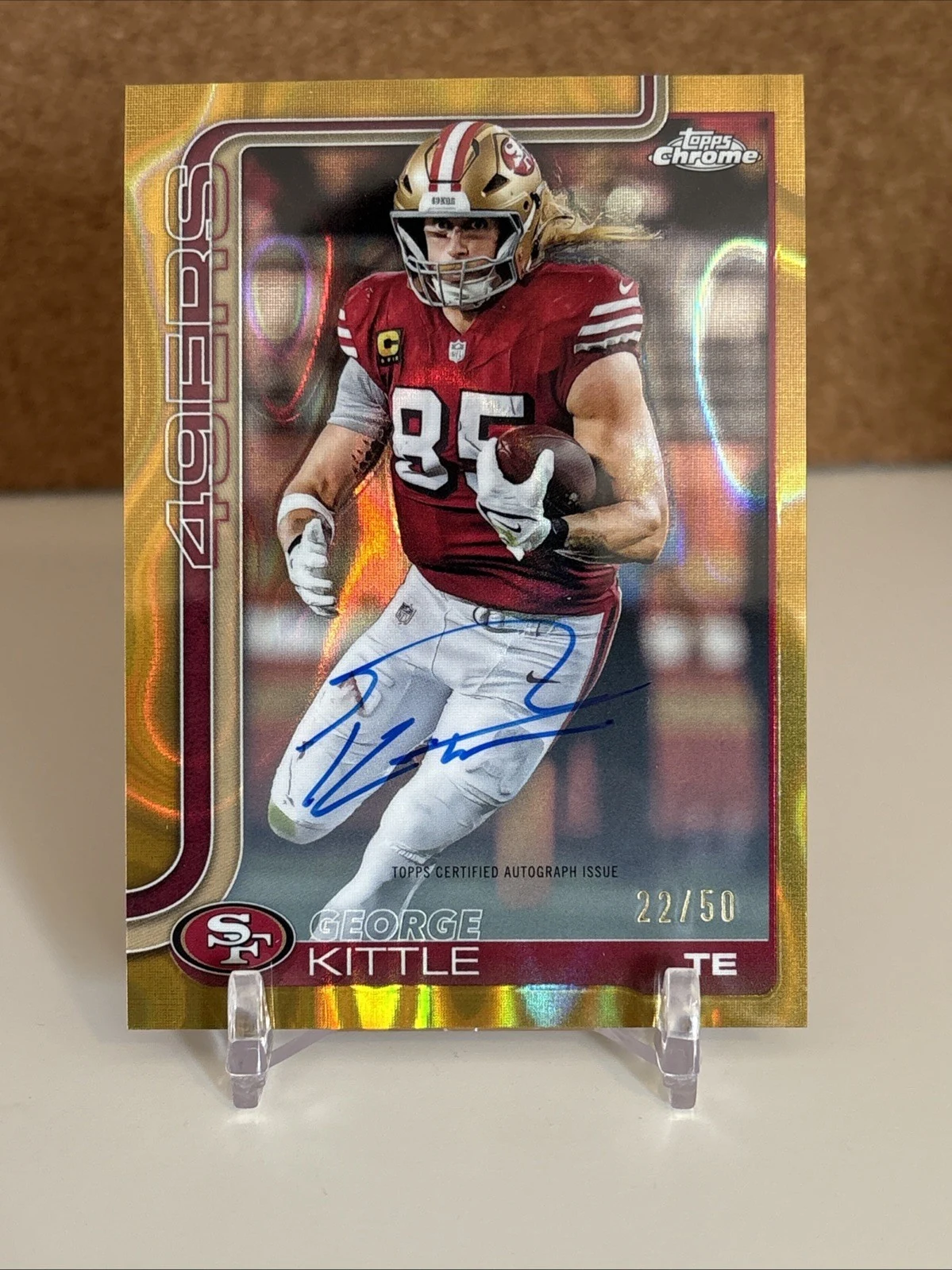 George Kittle 2025 Topps Chrome Football card