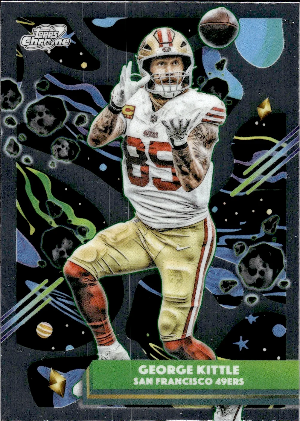 George Kittle #88 2025 Topps Cosmic Chrome Football football card - Front