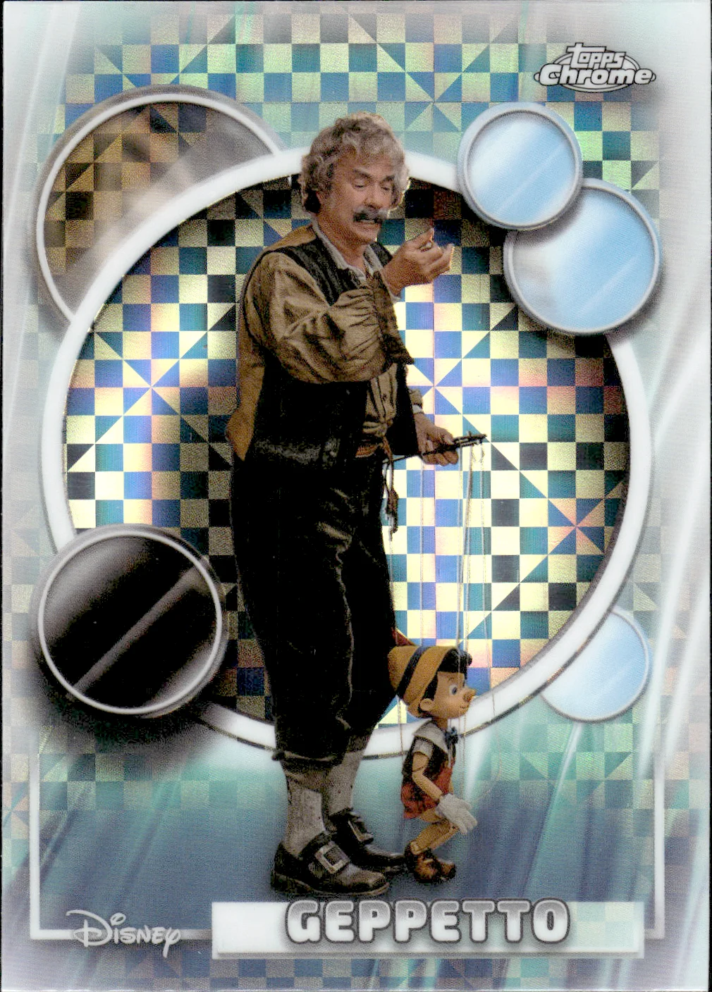 Geppetto #96 X-Fractor 2026 Topps Disney Chrome Non-Sports trading card - Front