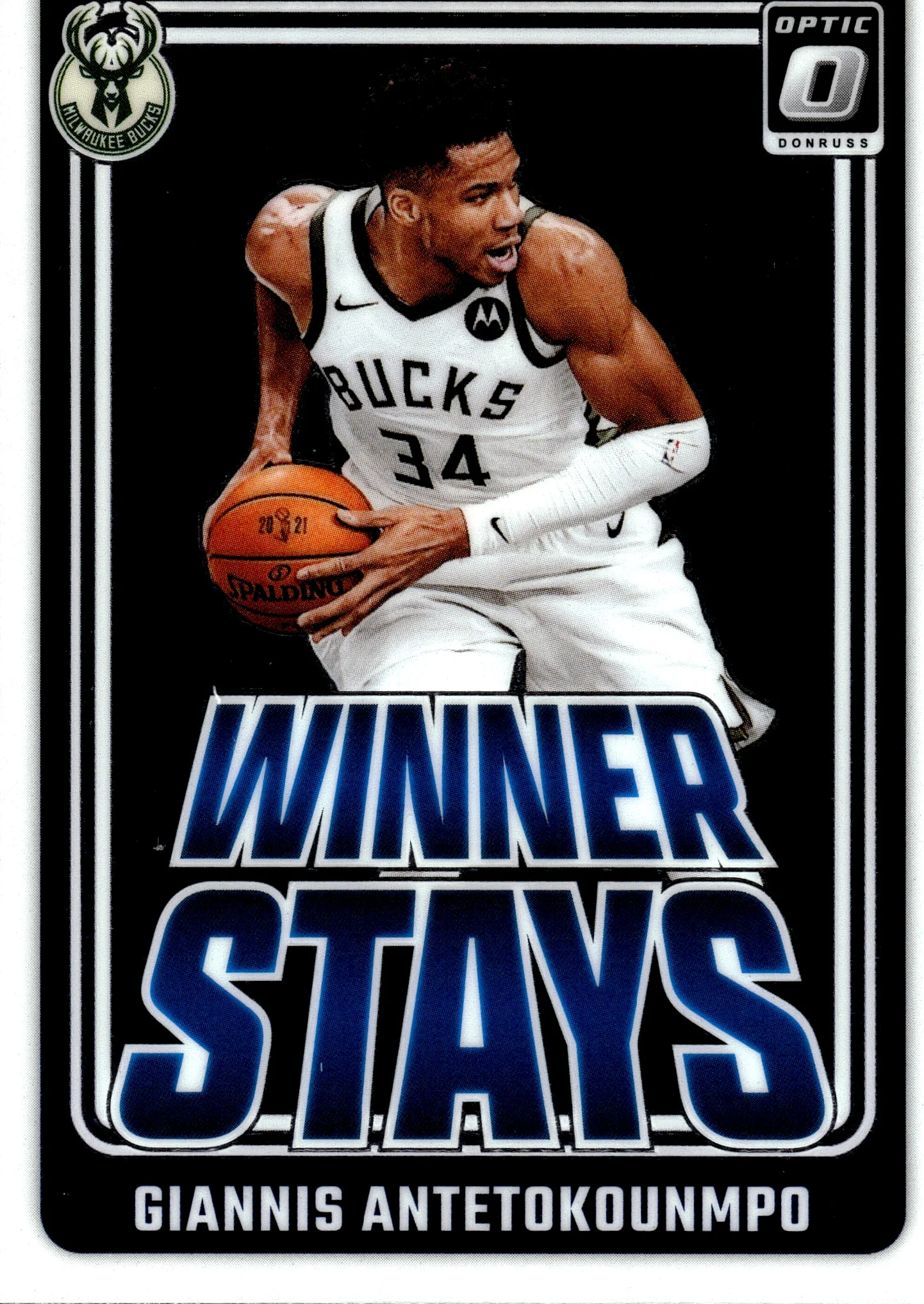 Giannis Antetokounmpo 2024-25 Donruss Optic #4 Winner Stays basketball card - Front