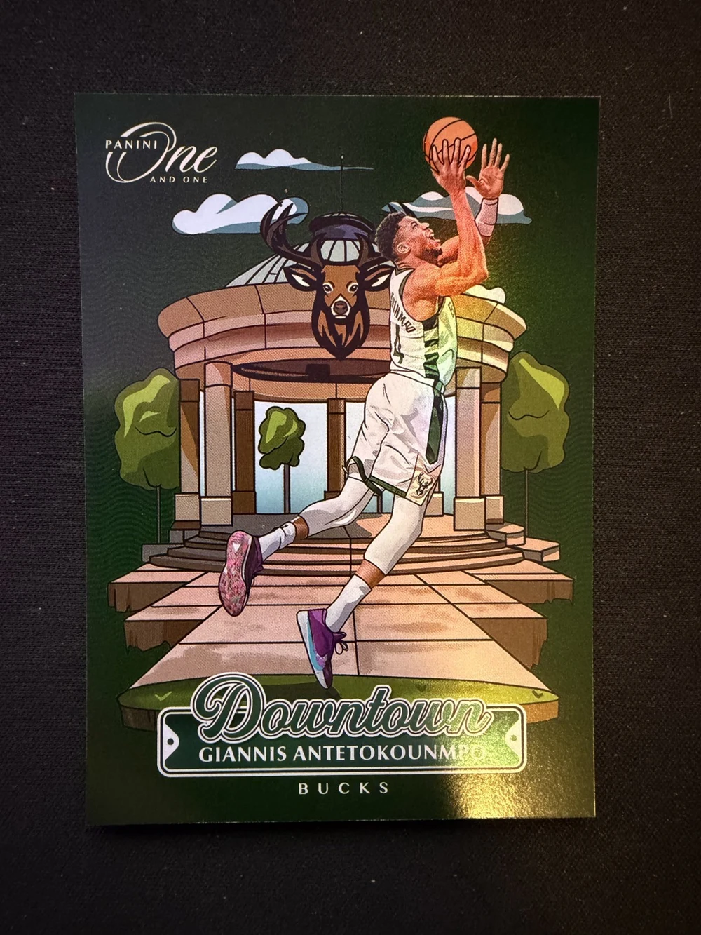 Giannis Antetokounmpo #8 2024-25 Panini One and One Basketball Downtown front
