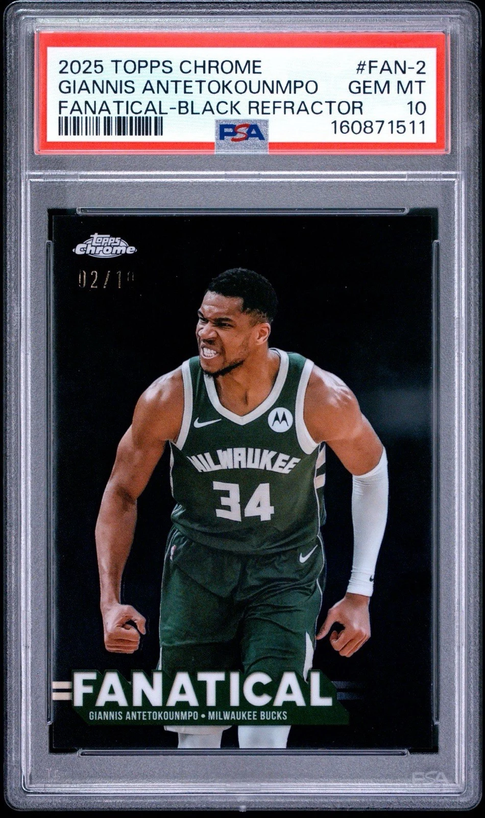Giannis Antetokounmpo 2025 Topps Chrome Basketball card