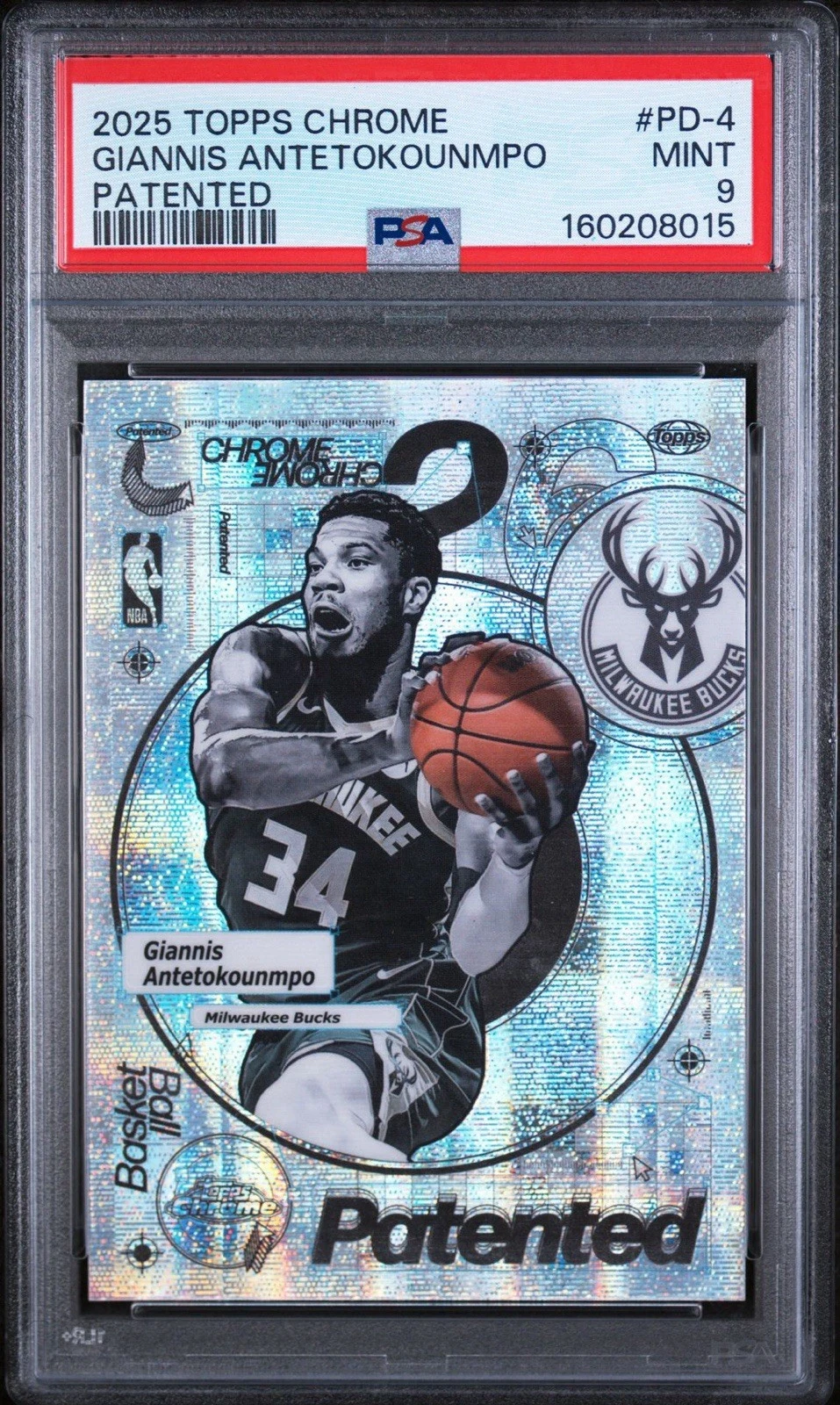 Giannis Antetokounmpo 2025 Topps Chrome Basketball card
