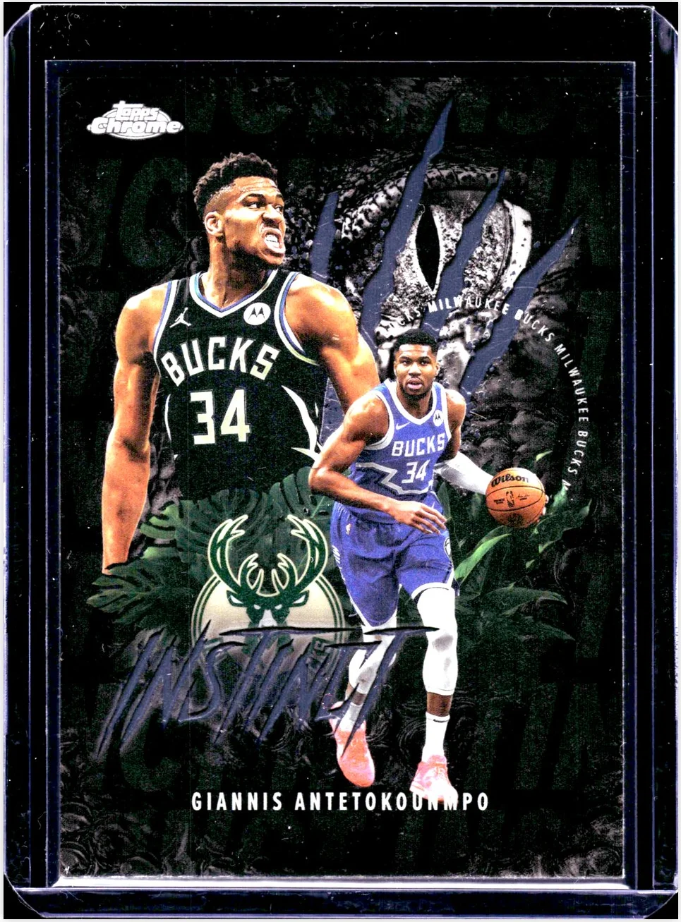 Giannis Antetokounmpo 2025-26 Topps Chrome #INS-4 Instinct basketball card - Front