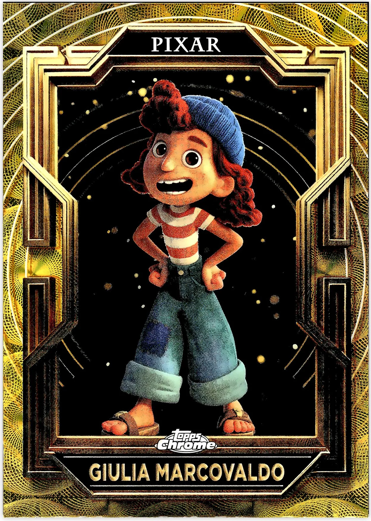 Giulia Marcovaldo 2025 Topps Pixar Gold #86 Kaleidoscope Etch Refractor trading card - Front