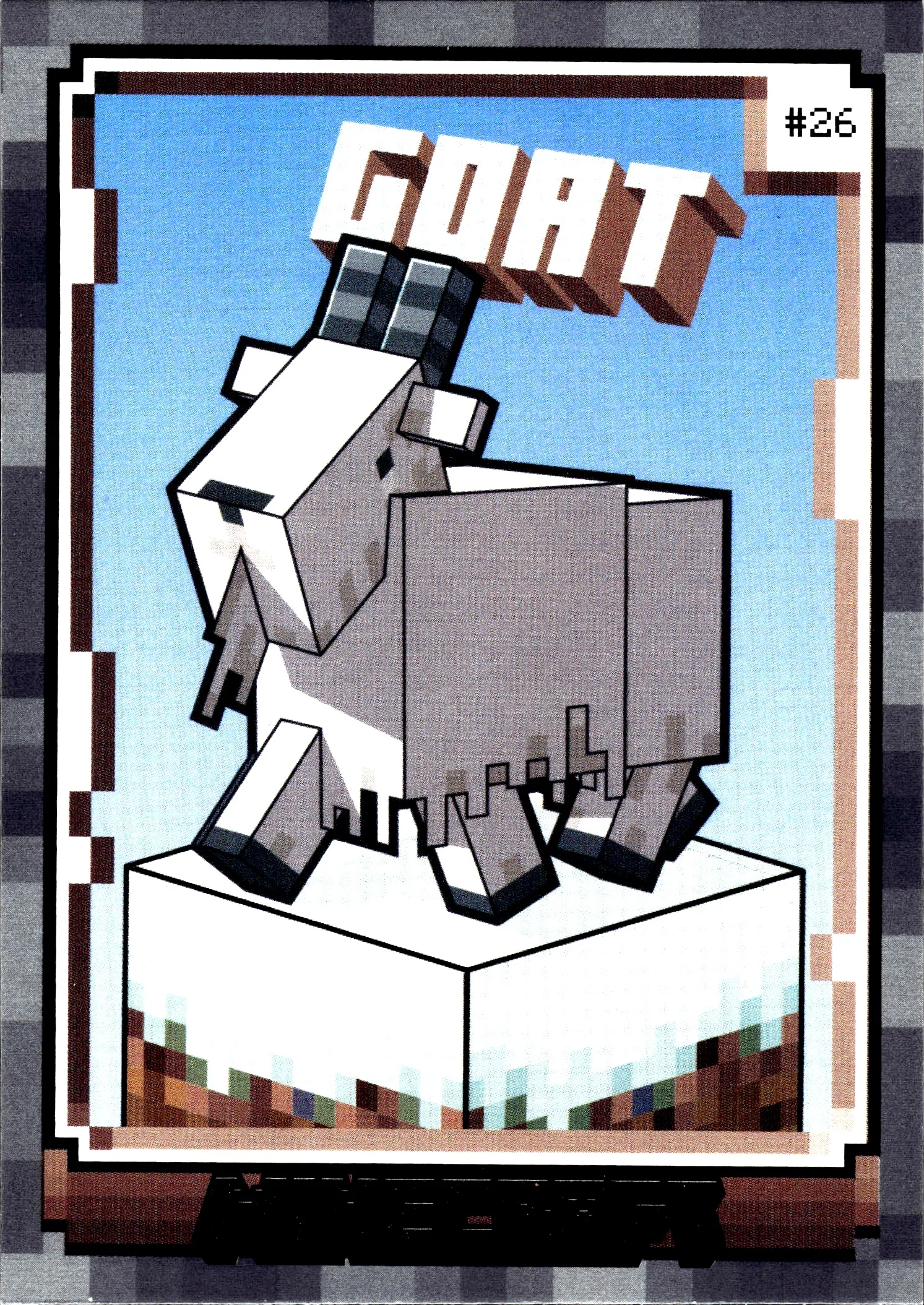 Goat 2025 2024 Panini Minecraft #26 Stone trading card - Front