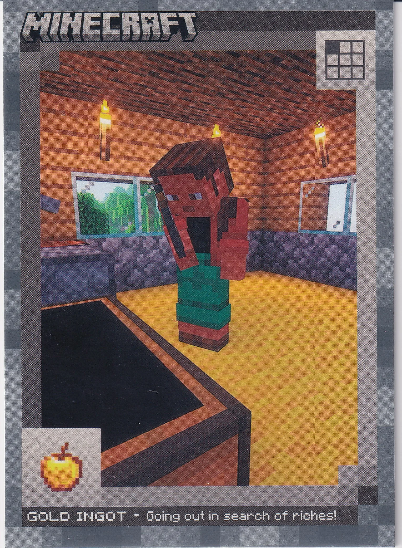 Gold Ingot 2024 Minecraft #91 Stone trading card - Front