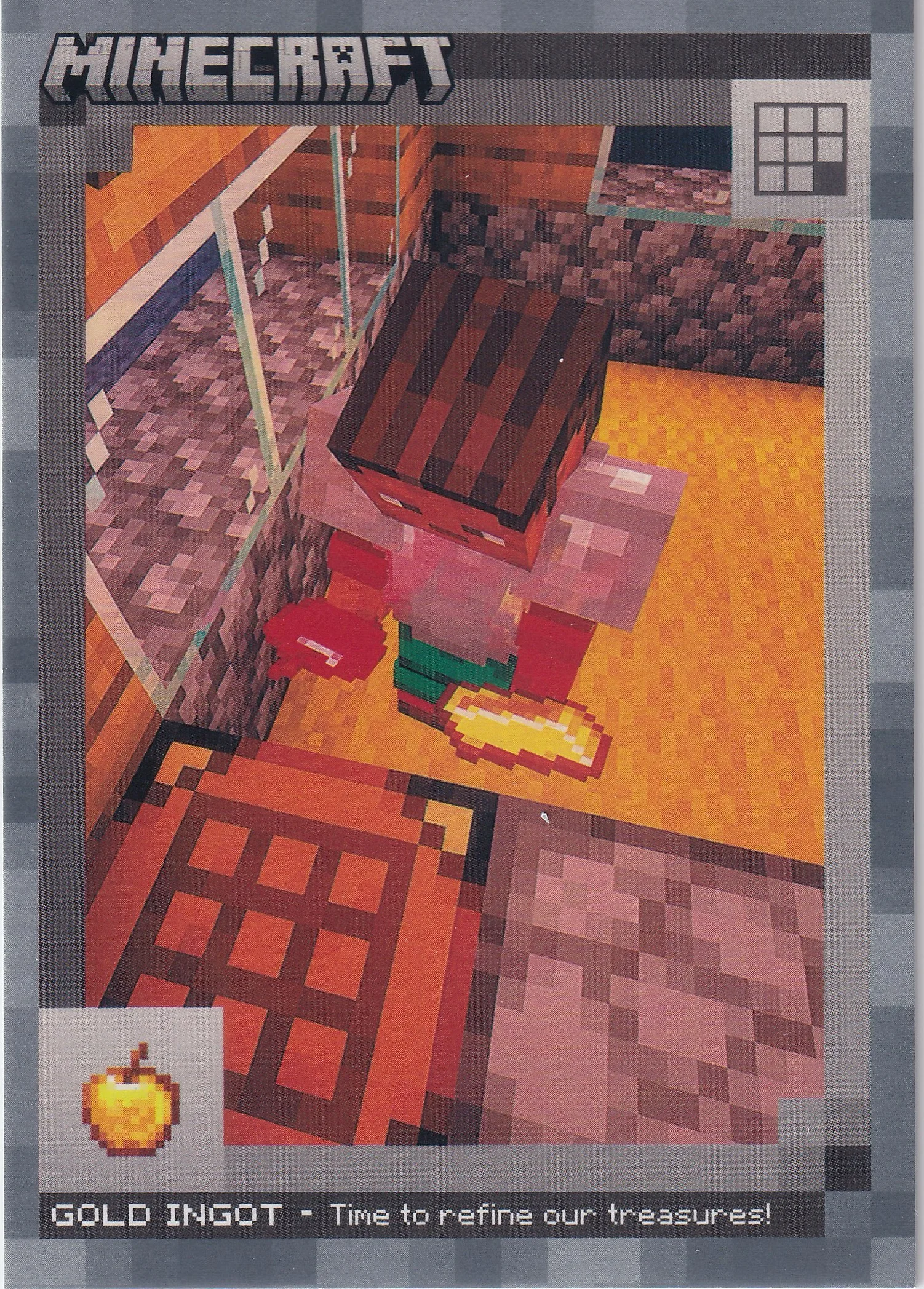 Gold Ingot 2024 Minecraft #99 Stone trading card - Front
