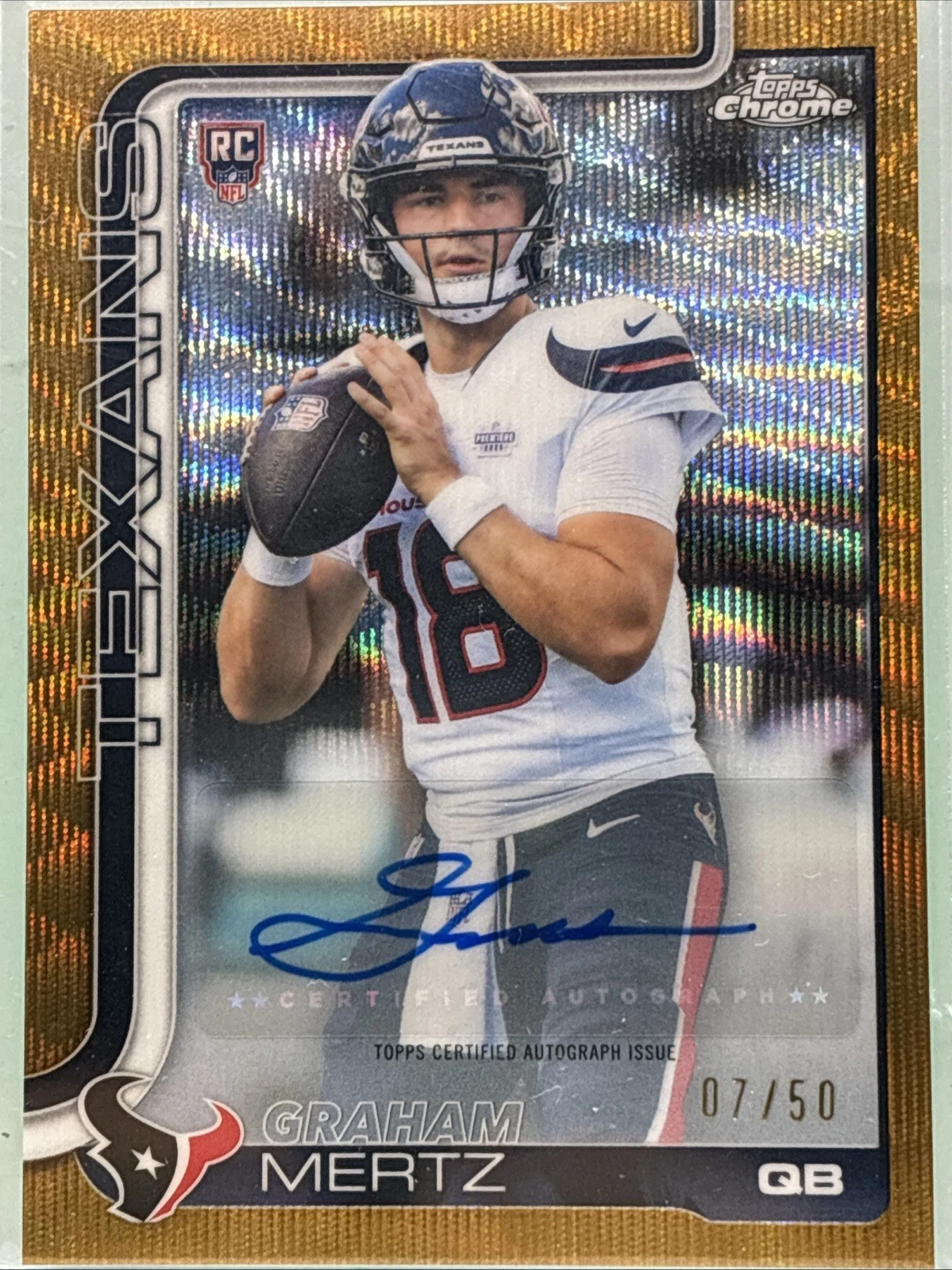 Graham Mertz 2025 Topps Chrome Football card