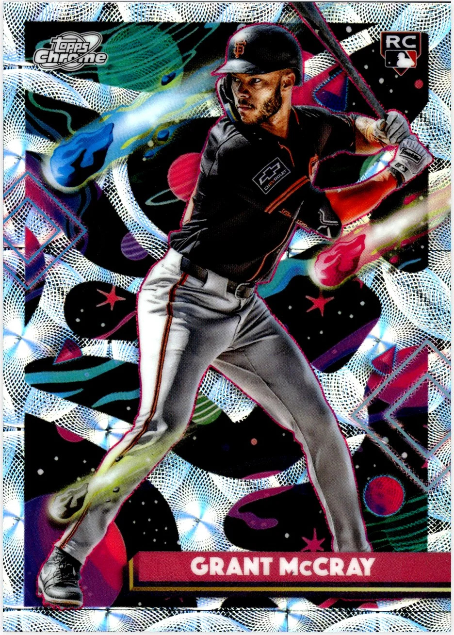 Grant McCray 2025 Topps Chrome Cosmic #28 Nucleus Refractor baseball rookie card - Front