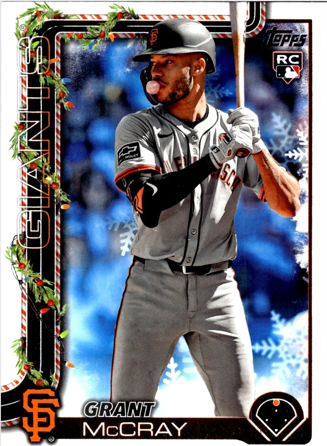 Grant McCray 2025 Topps Holiday #H53 baseball rookie card - Front