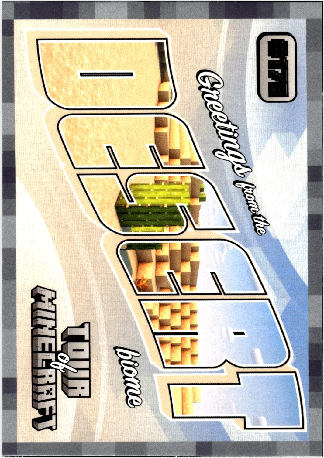 Greetings from the Desert Biome 2024 Panini Minecraft #176 Stone trading card - Front