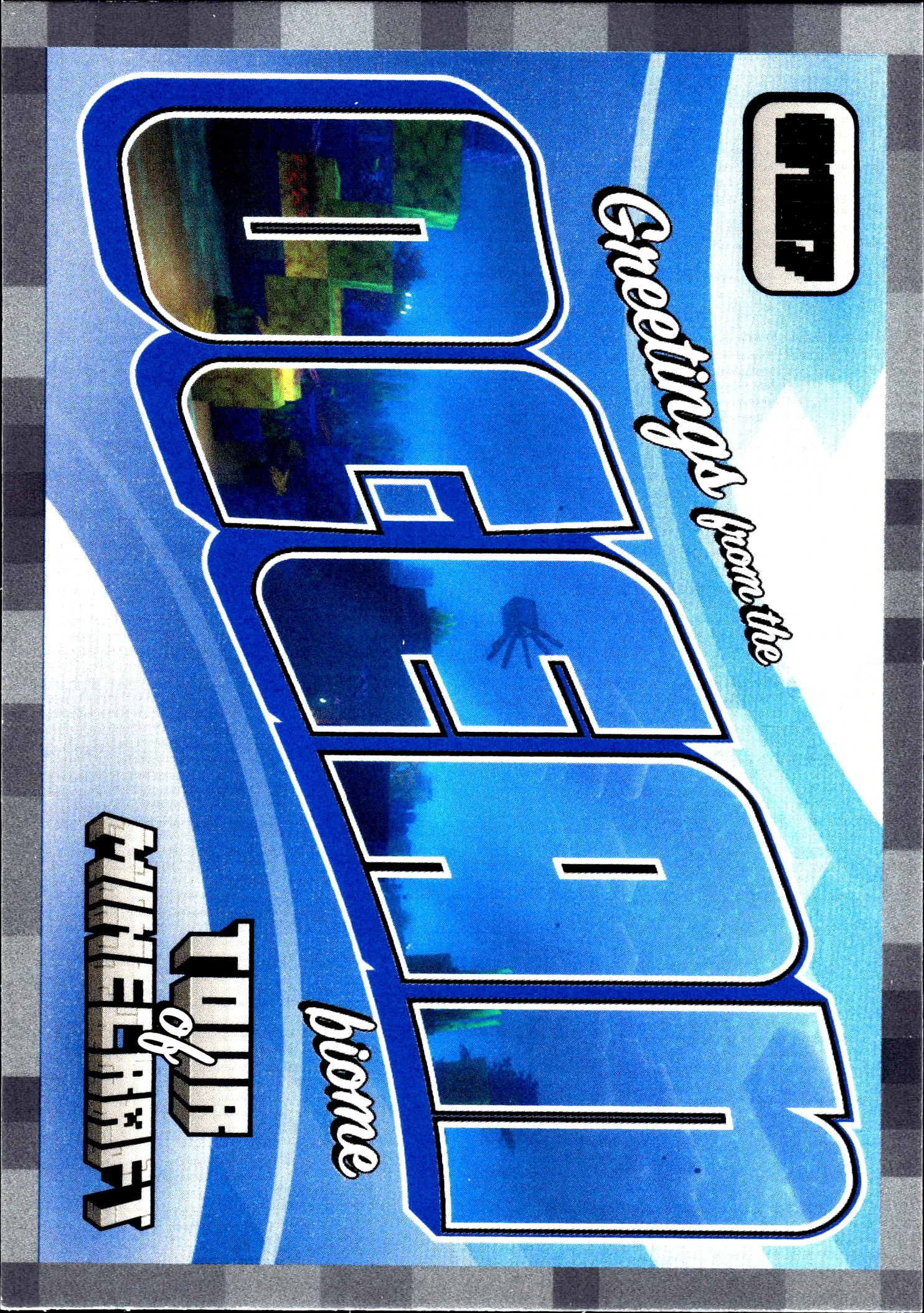 Greetings from the Ocean Biome 2024 Panini Minecraft #187 Stone trading card - Front