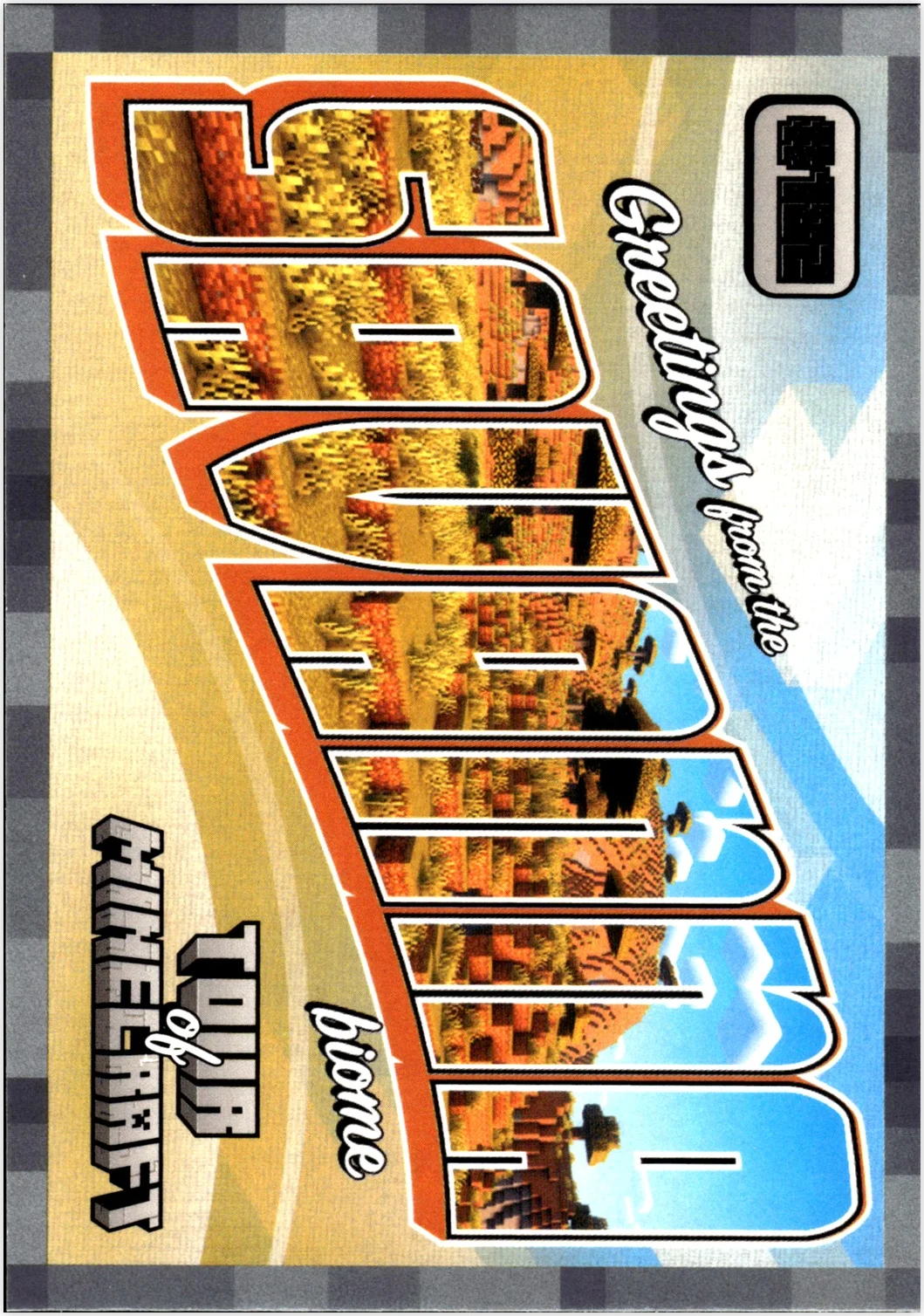 Greetings from the Savanna Biome 2024 Panini Minecraft #182 Stone trading card - Front