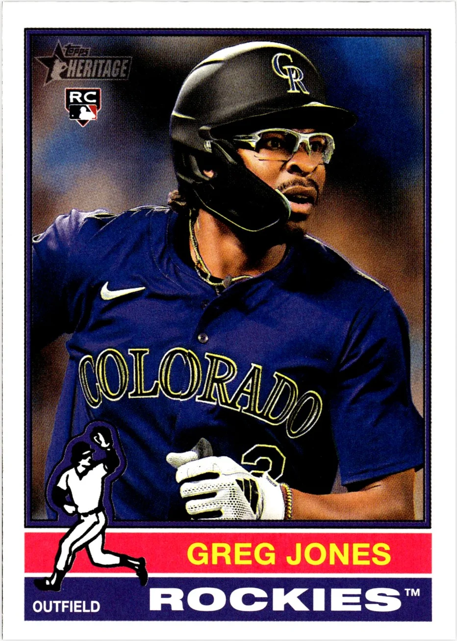 Greg Jones 2025 Topps Heritage #392 baseball rookie card - Front