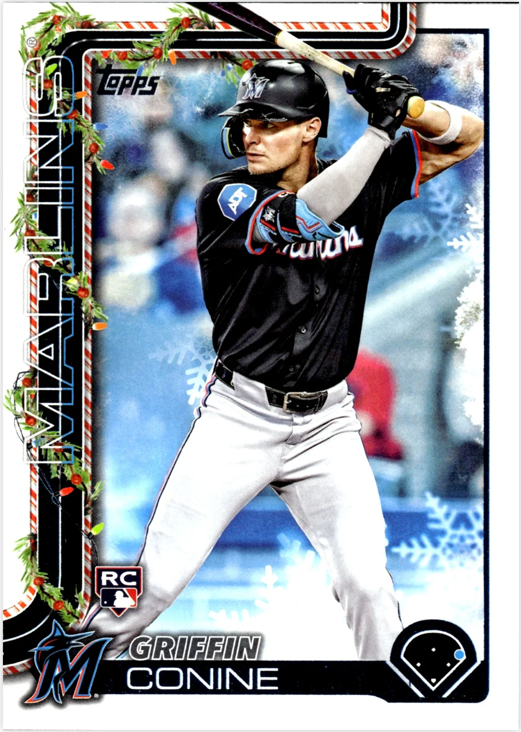 Griffin Conine 2025 Topps Holiday #H124 baseball rookie card - Front