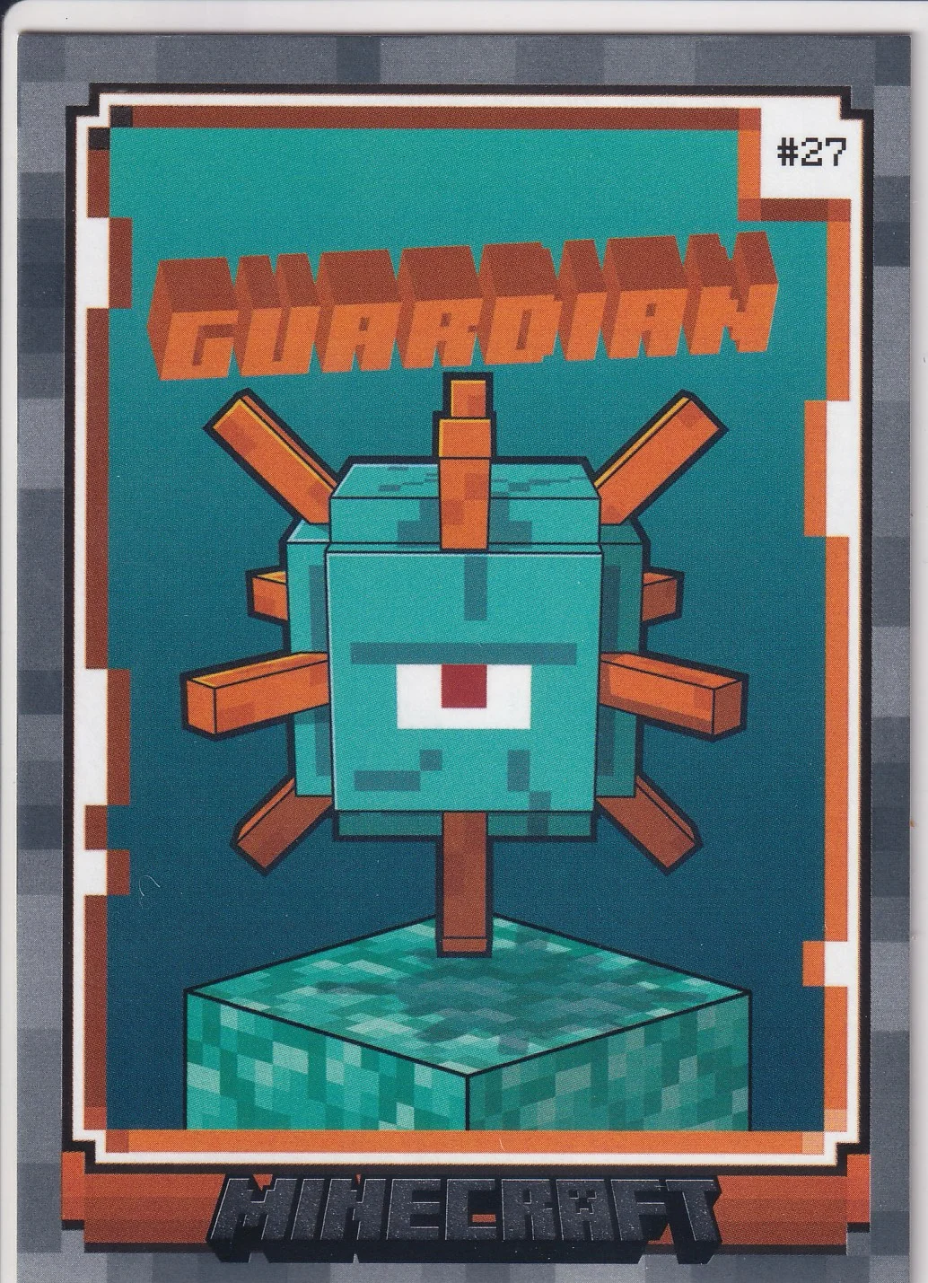 Guardian 2024 Minecraft #27 Character trading card - Front