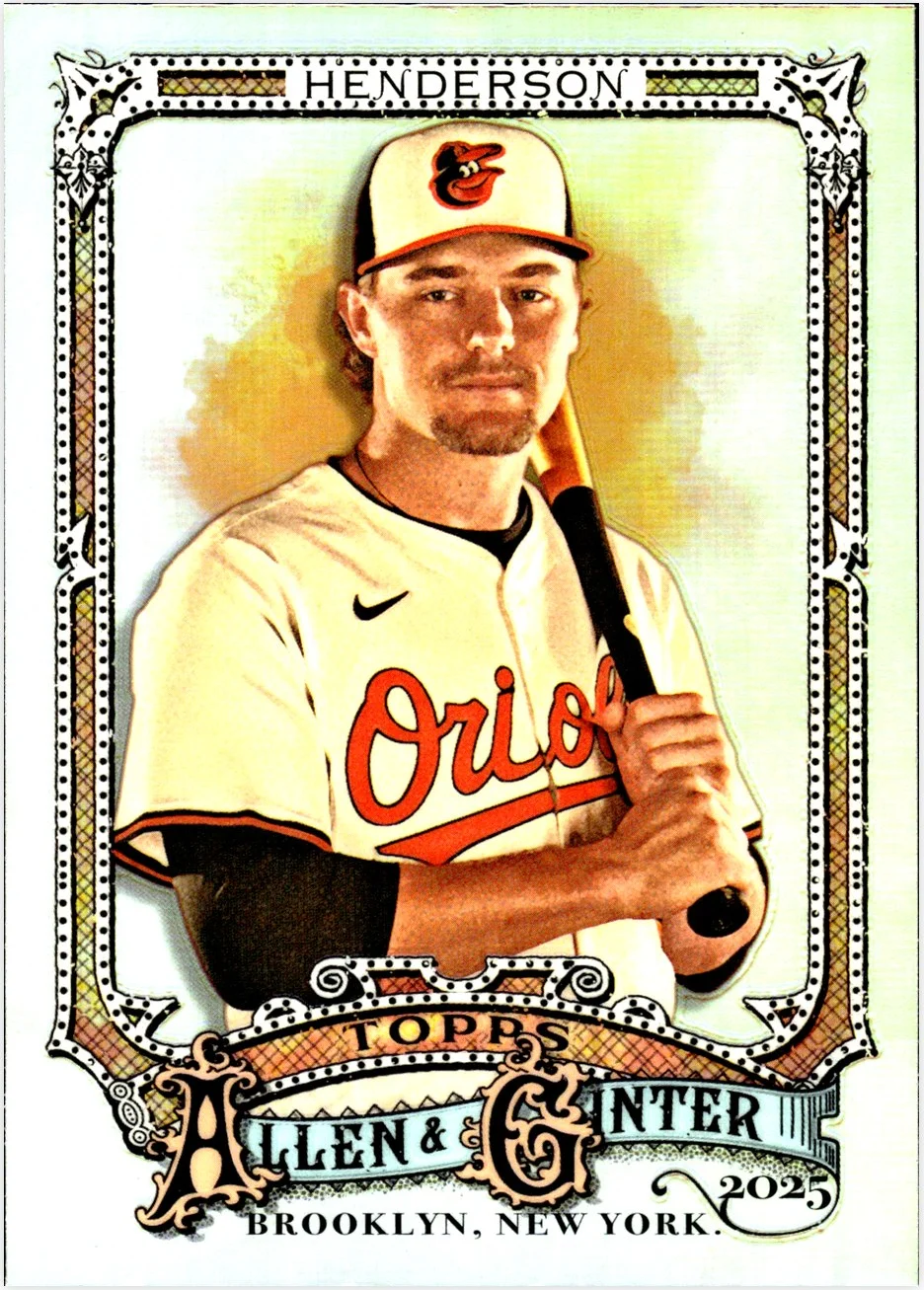 Gunnar Henderson 2025 Topps Allen & Ginter #79 Silver Portrait baseball card - Front