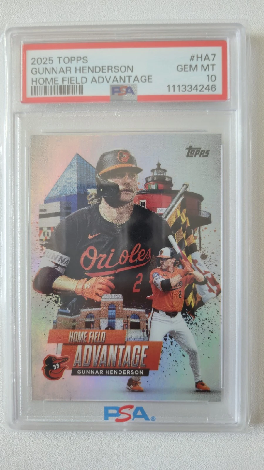 Gunnar Henderson #HA-7 2025 Topps Baseball Home Field Advantage front