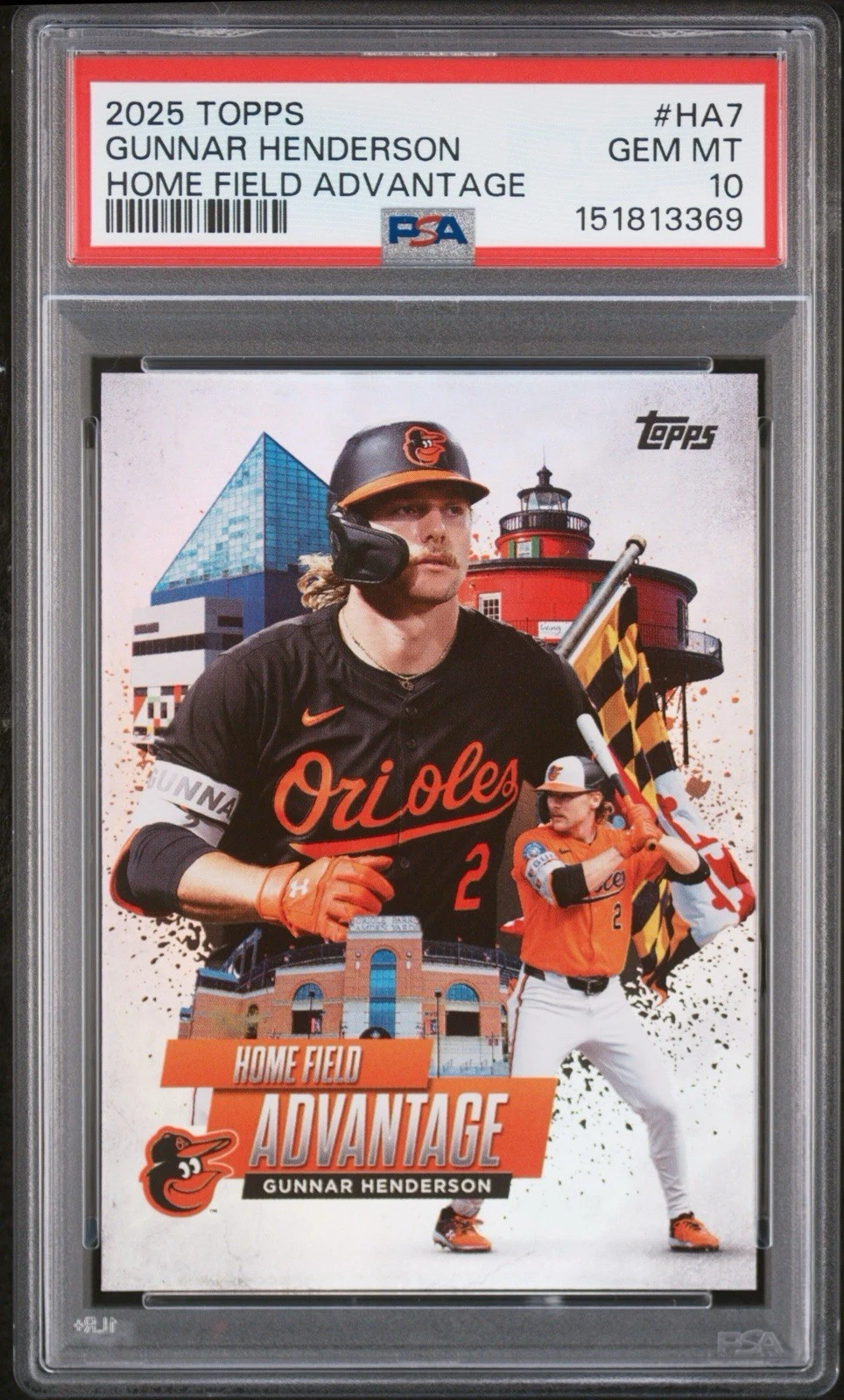 Gunnar Henderson #HA-7 2025 Topps Chrome Baseball Home Field Advantage front