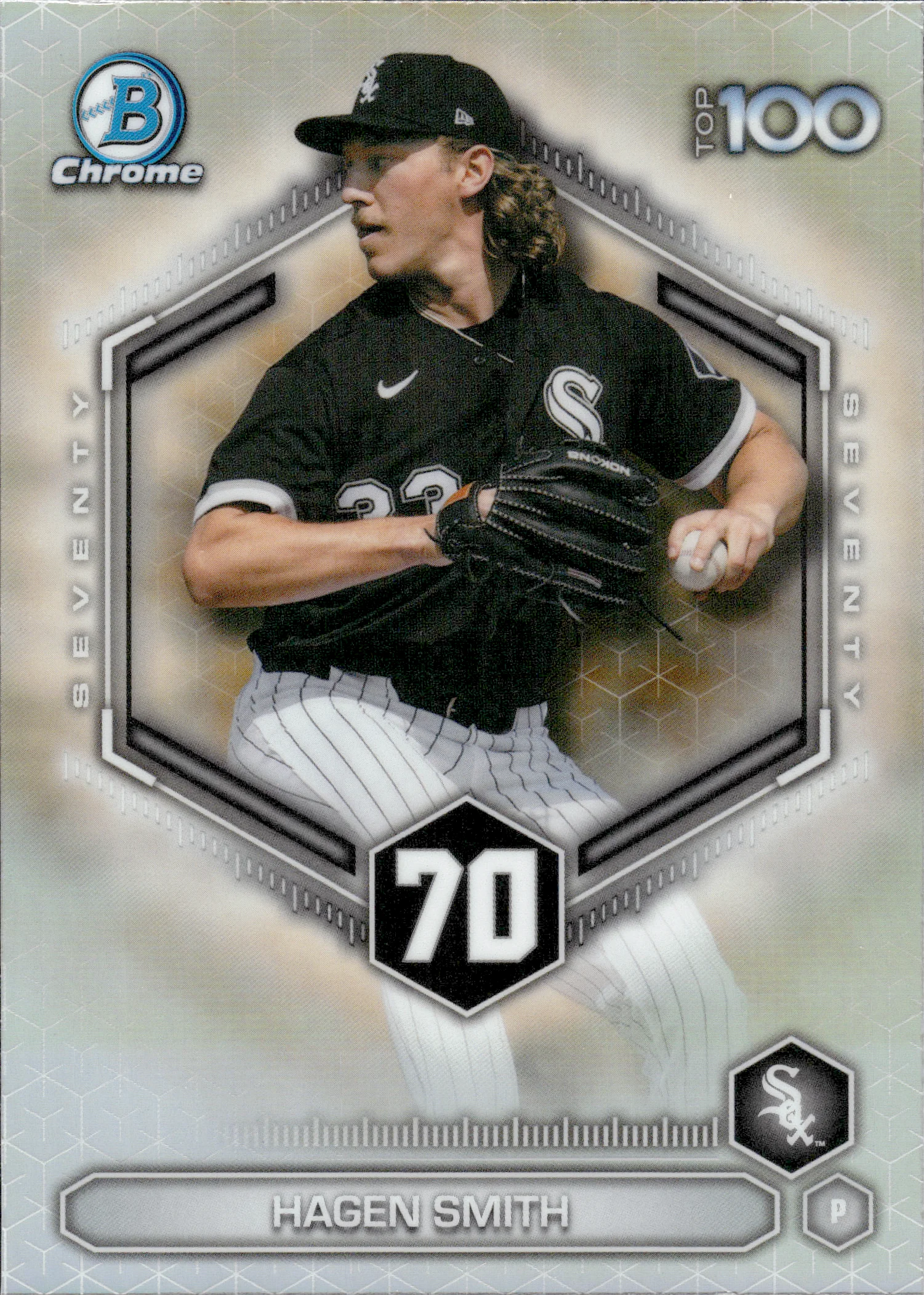 Hagen Smith #BTP-70 2026 Topps Bowman Chrome Baseball Top 100 baseball card - Front