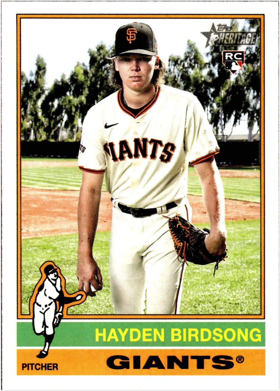 Hayden Birdsong 2025 Topps Heritage #324 baseball rookie card - Front
