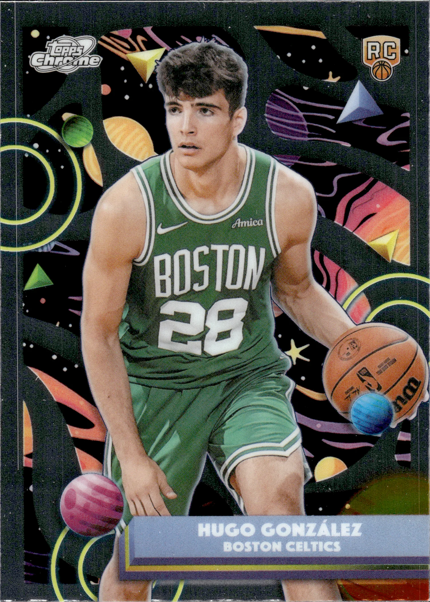 Hugo González #172 Rookie Card 2026 Topps Cosmic Chrome Basketball basketball rookie card - Front