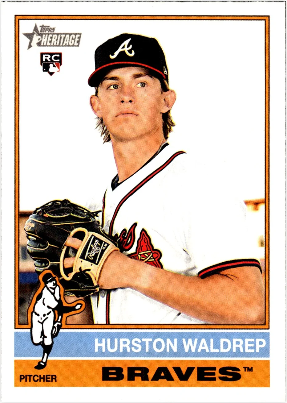 Hurston Waldrep 2025 Topps Heritage #86 baseball rookie card - Front