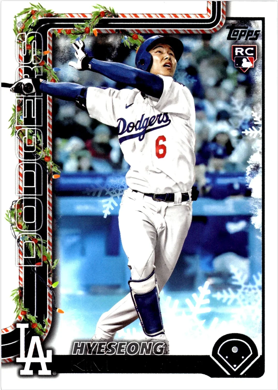 Hyeseong Kim 2025 Topps Holiday #H174 baseball rookie card - Front
