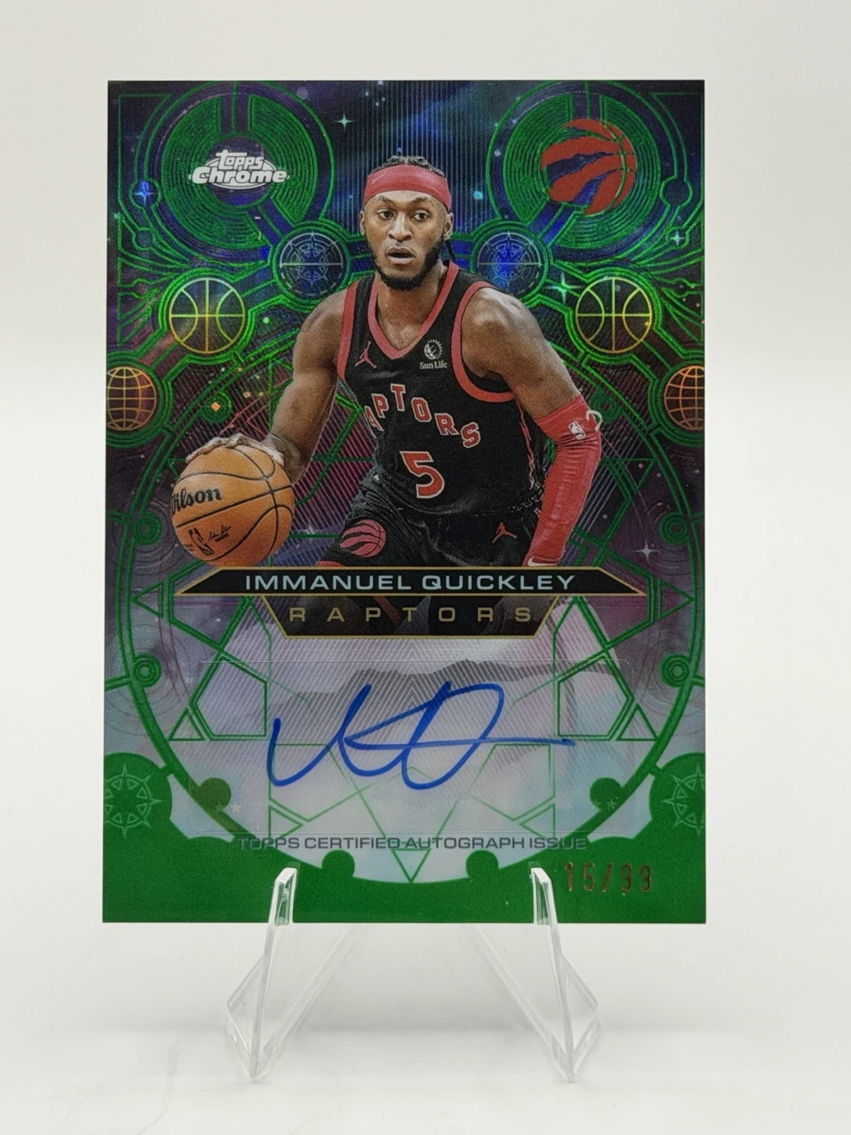 Immanuel Quickley 2025-26 Topps Chrome card