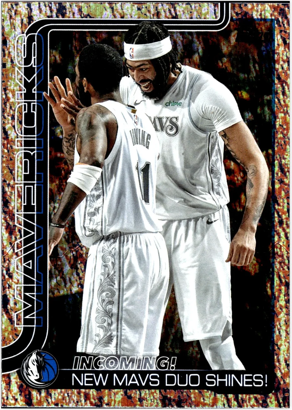 Incoming!: New Mavs Duo Shines! 2025-26 Topps #296 Sandglitter basketball card - Front