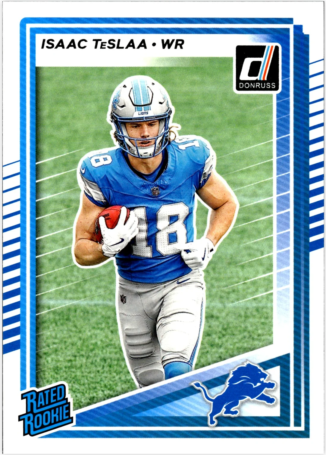 Isaac TeSlaa 2025 Donruss #338 football rookie card - Front