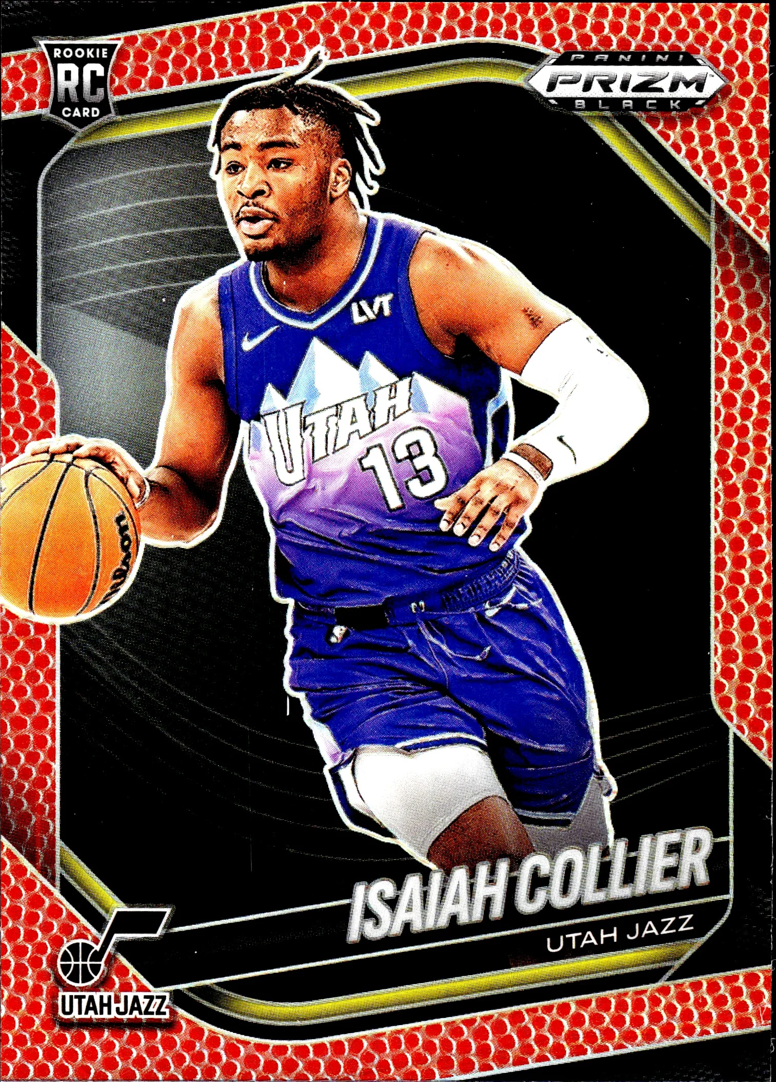Isaiah Collier 2024-25 Panini Prizm Black #32 Basketball basketball card - Front