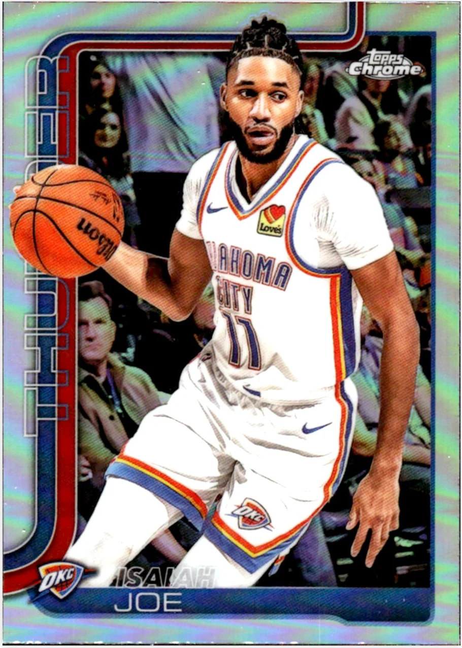 Isaiah Joe 2025-26 Topps Chrome #121 Refractor basketball card - Front